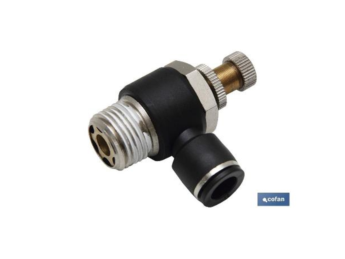 Regulador cónico unidireccional para cilindro t-6 r-1/4