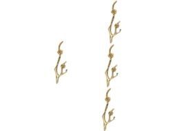 Yardenfun Conjunto De 4 Puxadores Latão Em Formato Galho Flor Para Armários, Gavetas E Outros Móveis Decorativos Para