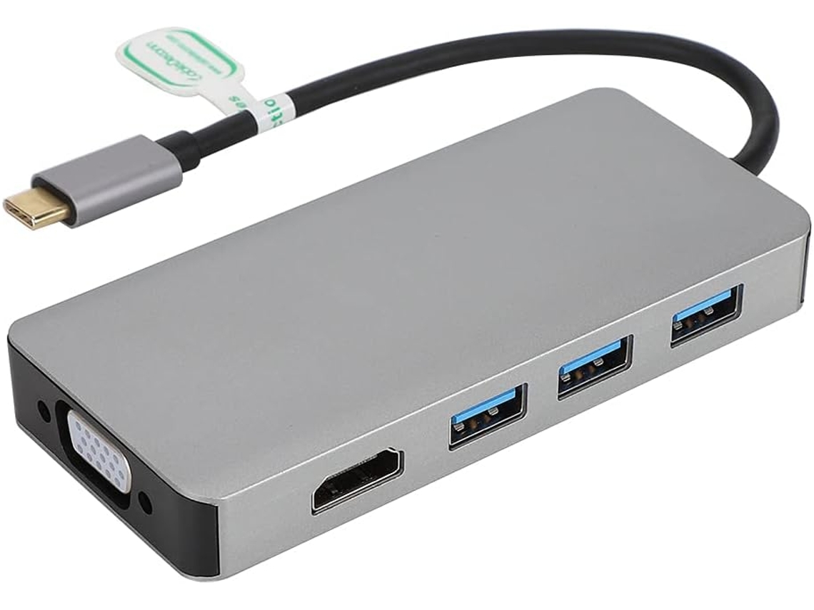 Adaptador Multifuncional Tipo C, Hub De Estação Acoplamento Em