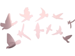 Osaladi 11pcs Adesivos Muraux Oiseaux Volants En Acrylique Effet Miroir Para Decoração Élégante Chambre Et Salon Ambiance Sophistiquée