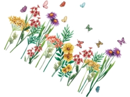 Conjunto De 2 Adesivos De Parede Decorativos Com Estampa E Flores Para Quarto E