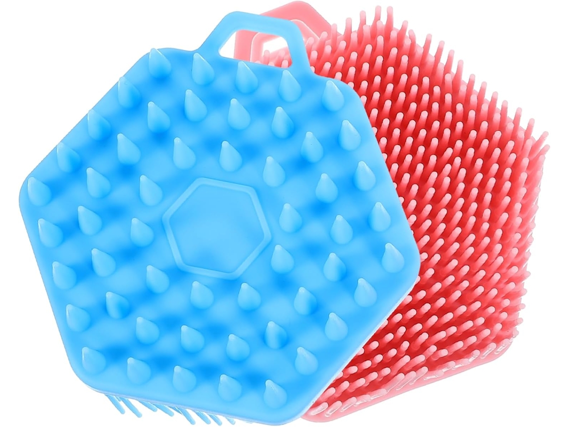 Escova Corporal De Silicone, 2-unidades, Escova Esfoliante Para Cabelo E Couro Cabeludo, Para Mulheres E Homens