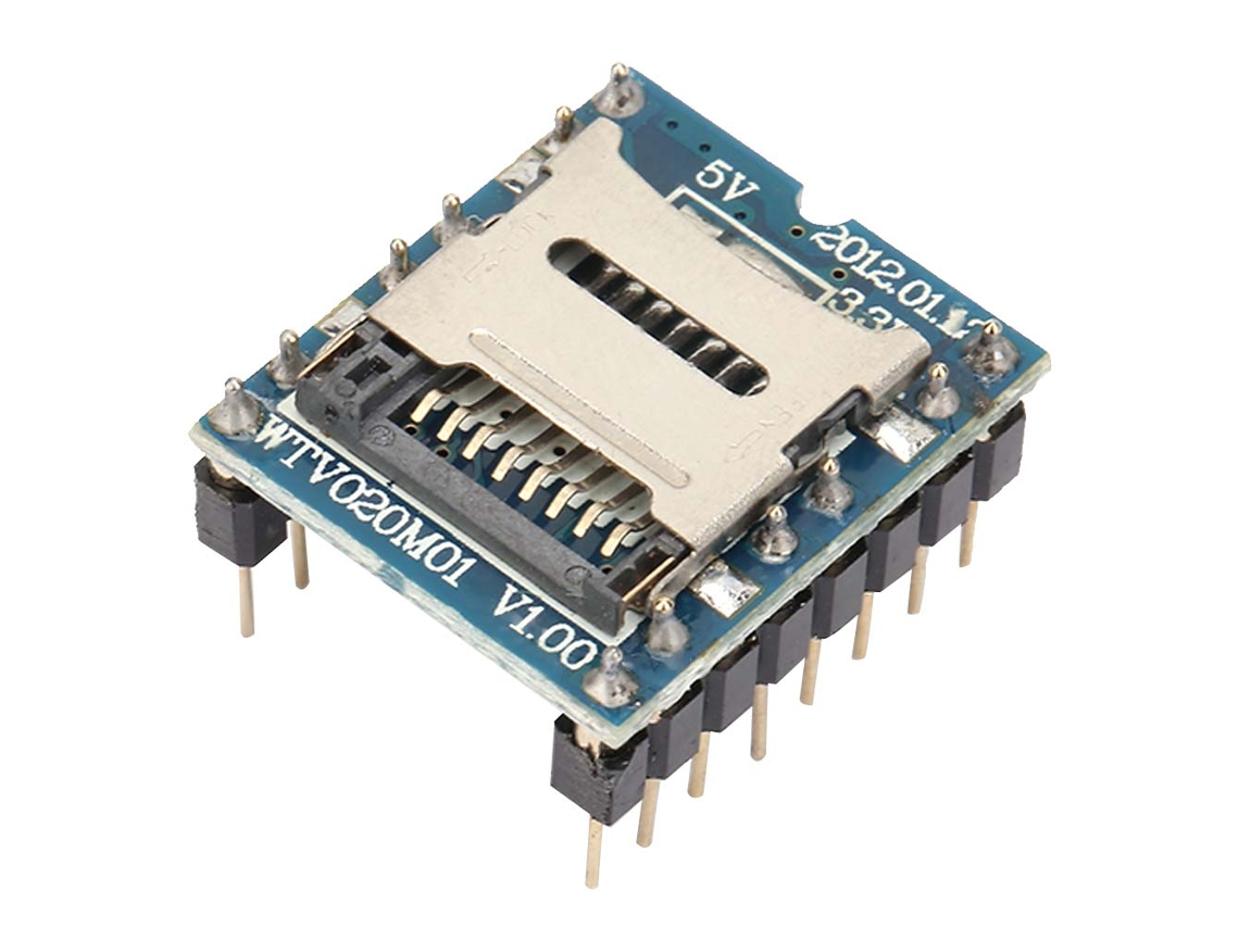 Laxiscreed Módulo Mp3 Wtv020-sd Com Suporte Microsd Para Reprodução De Áudio De Alta Qualidade