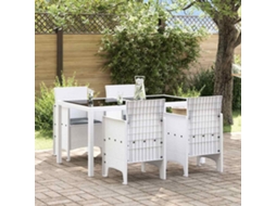 Vidaxl Cadeira De Jardim 4 Unid. Branco Polipropileno