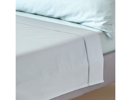Homescapes Duck Egg Blue Organic Cotton Flat Sheet 400 Thread Count, 230 X 255 Cm