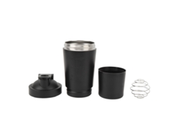 Copo Shaker Aço Inoxidável 600ml com Batedor de Fio Preto