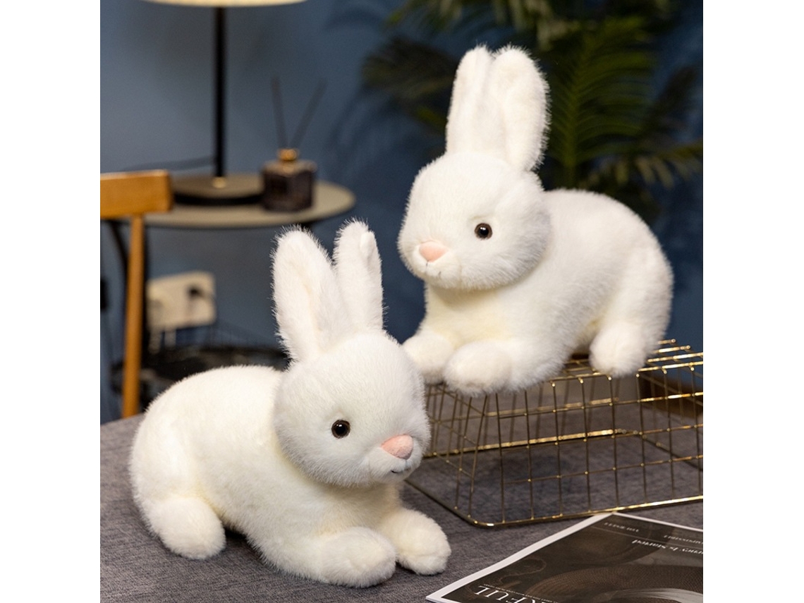 Pelúcia de Coelho Branco Modelo Oudiao Boneco de Pelúcia, Cor Branca CHABERLU