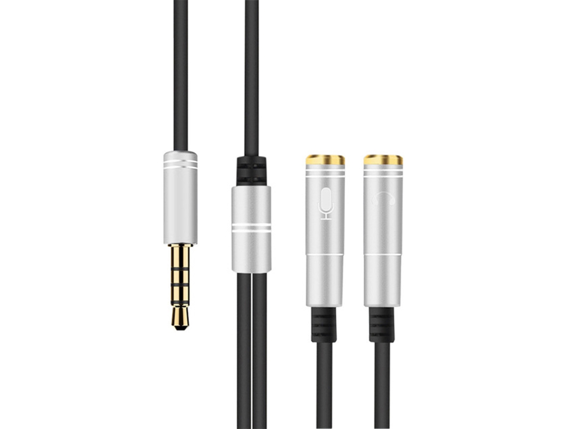 Adaptador de Fone de Ouvido e Microfone 2 em 1 LAXISCREED