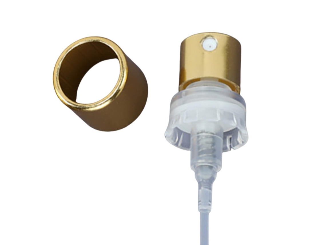 Bico Pulverizador para Frasco de Perfume 02 15 Tamanho do Gargalo Tampa de Plástico com Tampa Interna Gold INF