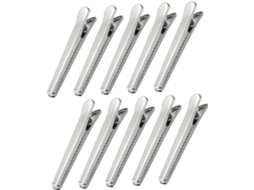 Sacos reutilizáveis para alimentos Jacaré Clips, 10 unidades grandes, aço inoxidável, com fechos resistentes.