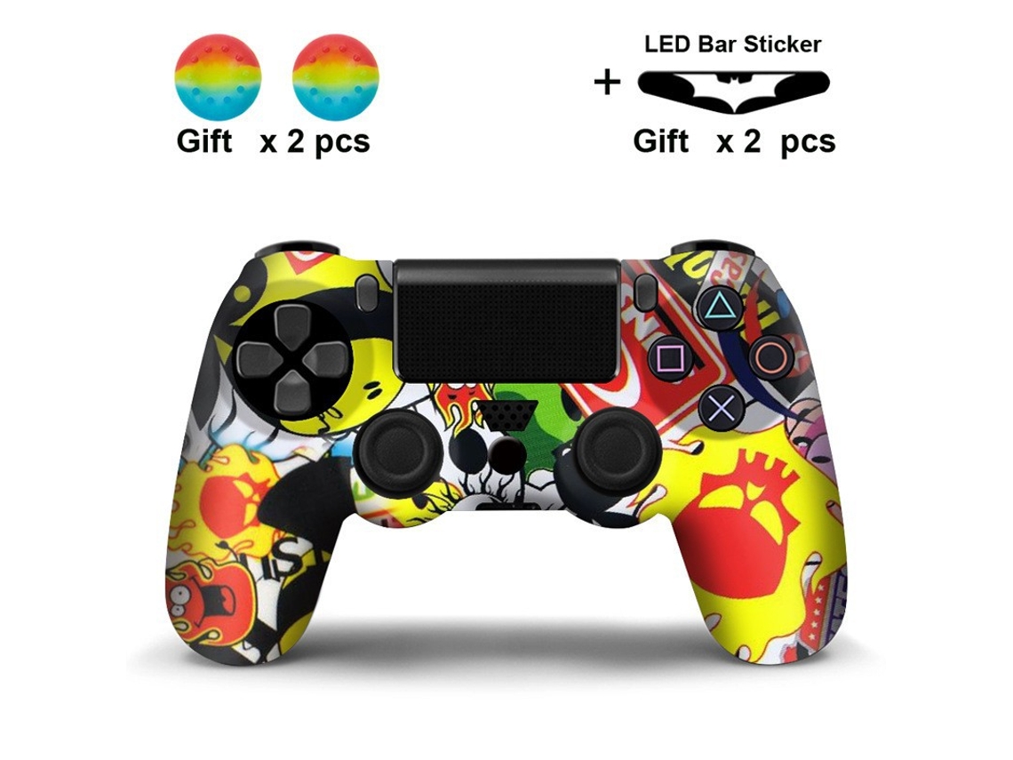 Capa Comando Para Ps4, Protetor De Alça De Silicone Antiderrapante Com Tampa De Proteção Para Polegar Cuich