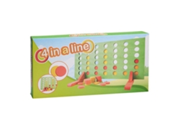 Jogo De Tabuleiro Estratégico Connect 4 De Madeira Multicolorido Merkloos