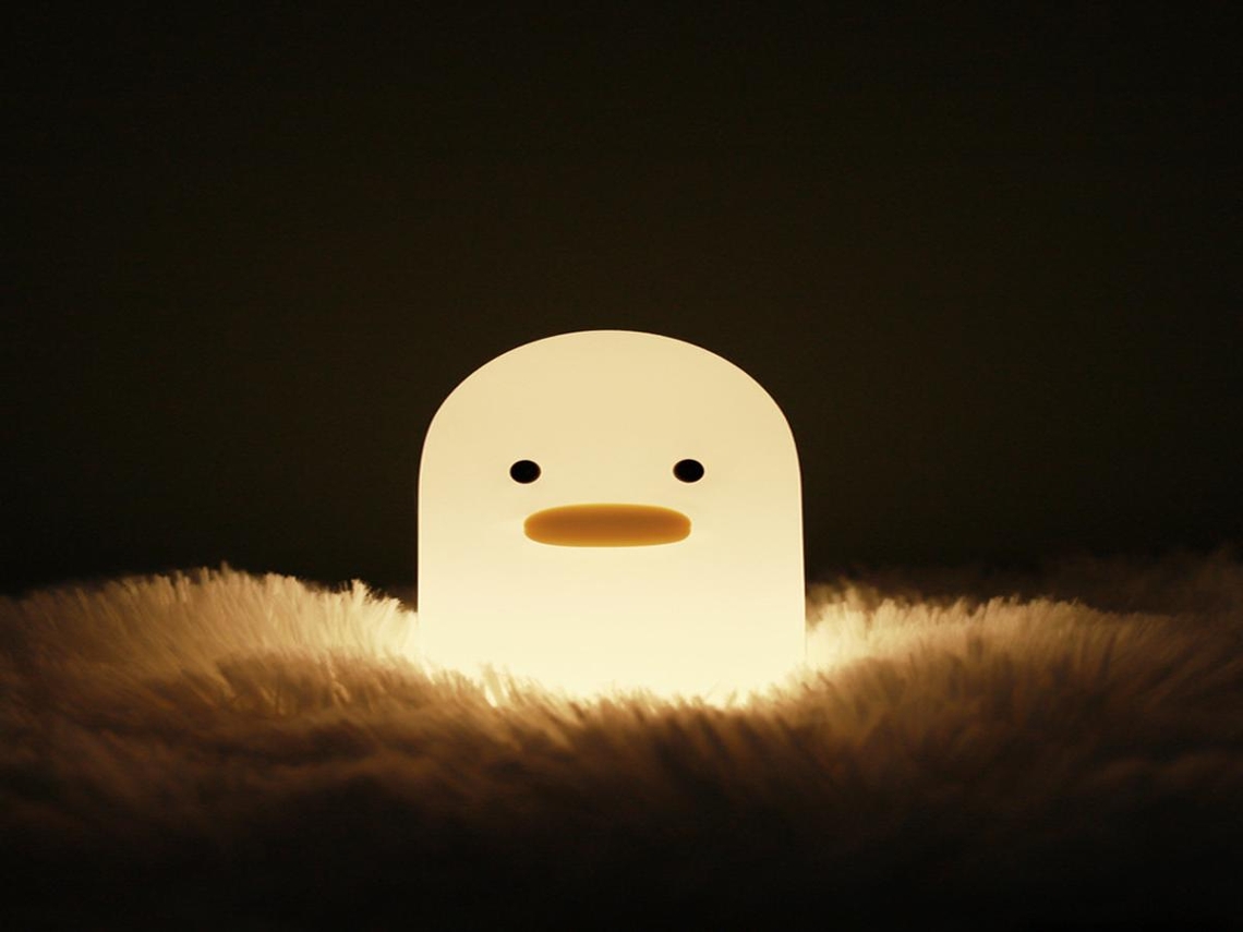 Lurelia Abajur Infantil Em Forma De Pato Com Silicone Sem Bpa, Recarregável Usb, Sensor De Toque E Temporizador Para Bebé E Crianças