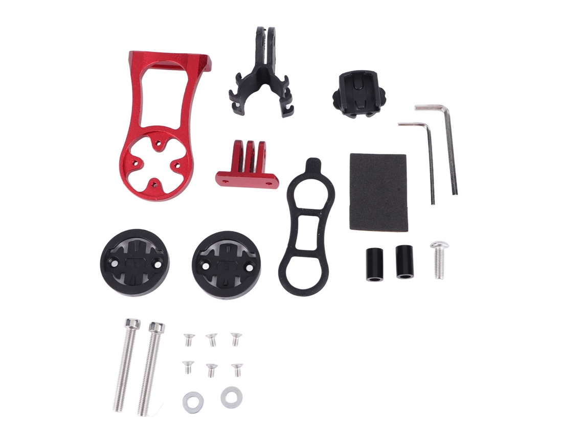 Suporte Extensível para Guidão de Bicicleta para Computador e Câmera Esportiva VERMELHO