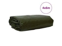 Lona 650g / M² Verde Oliva 4 X 6 M Lona Com Revestimento Em Pvc
