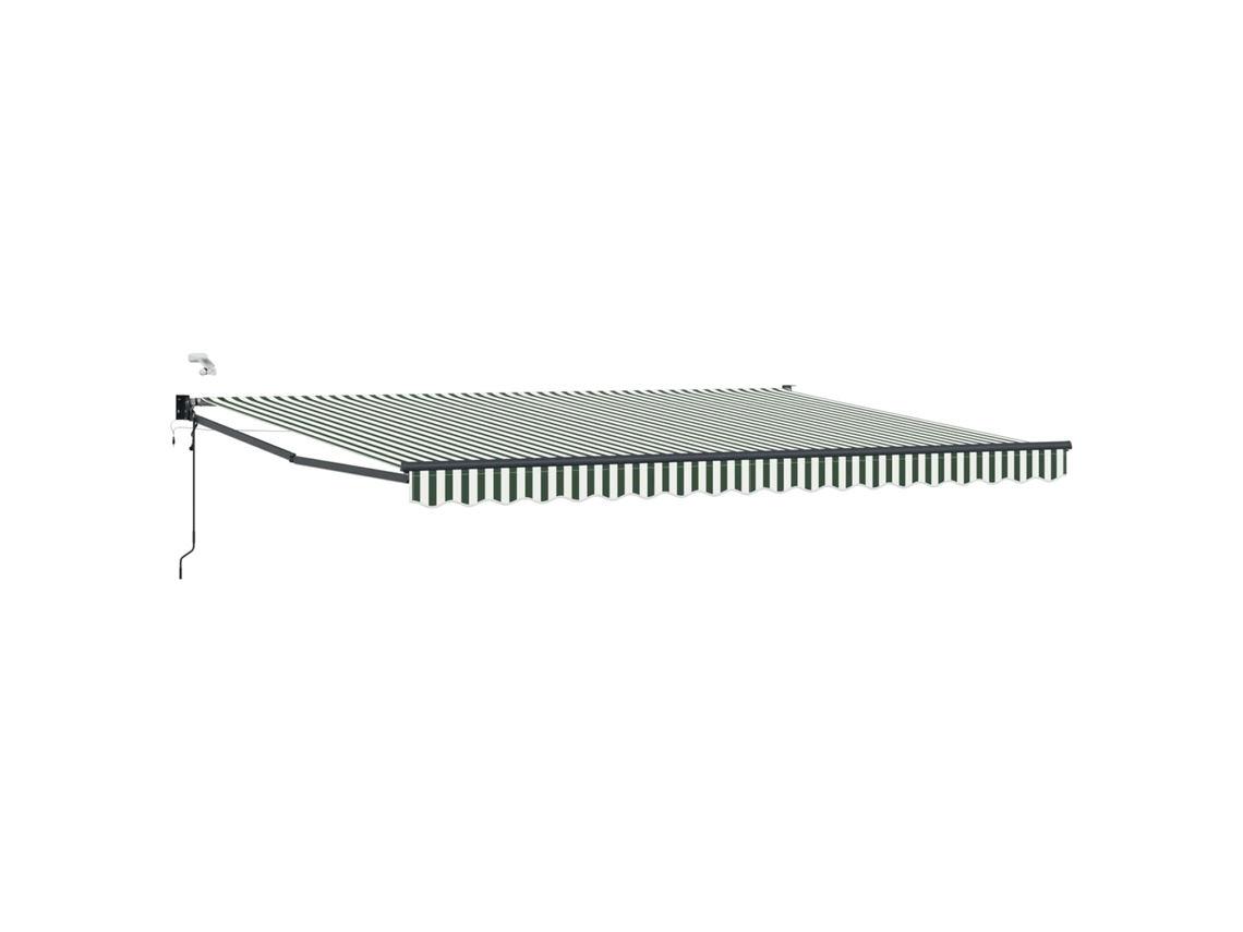 Conjunto 1 Toldo Elétrico Vidaxl Verde Poliéster (4,5 × 3 M)
