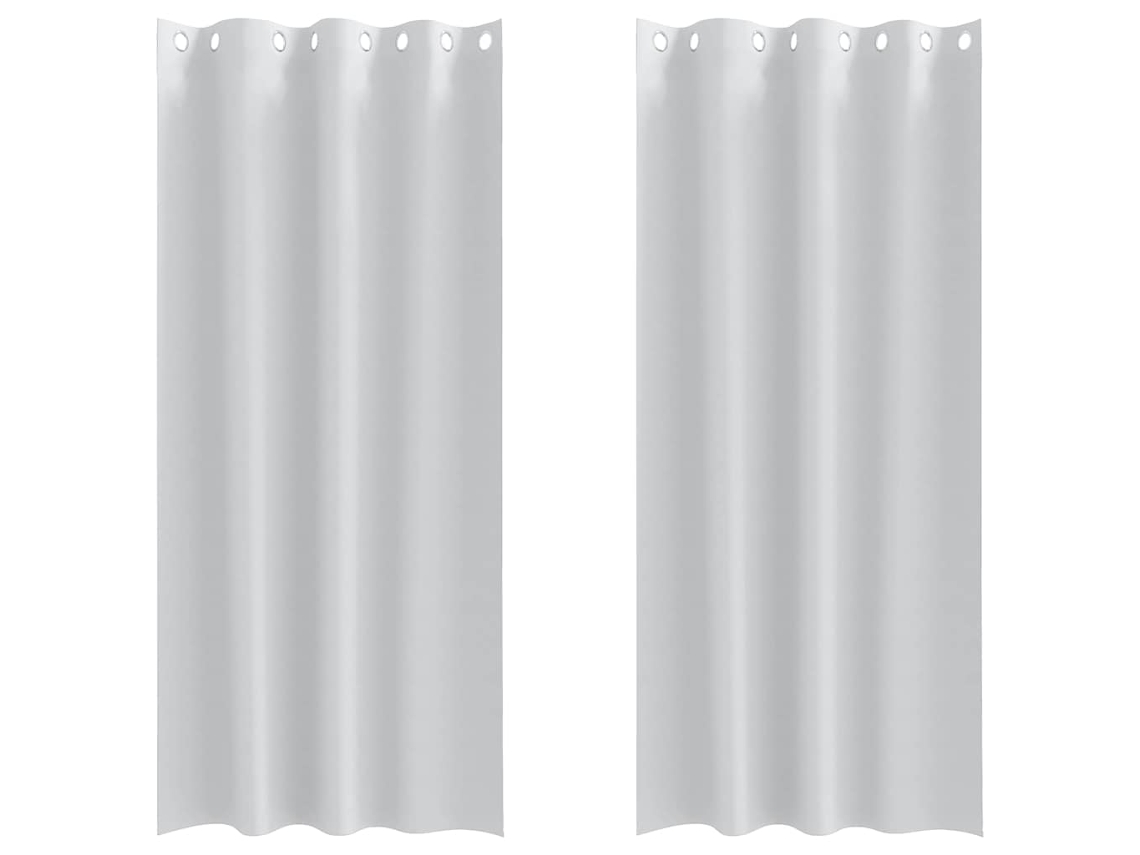 Maison Exclusive - Cortinas Blackout Com Argolas 2 Pcs Cinza Claro 225 X 140 Cm