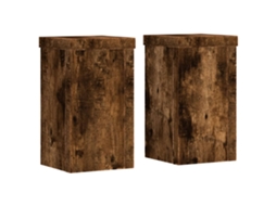 Plant Stand, Plant Stands Vidaxl Marrom Madeira Processada (10 X 10 X 18 Cm)
