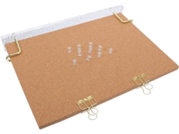 Quadro De Cortiça Vertical Com Fundo Em Acrílico Transparente – 1 Painel De 22 X 15 Cm Em Cortiça Na