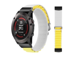 Bracelete Alpine G-Hook Ajustável Amazfit T-Rex Pro Branco e Amarelo