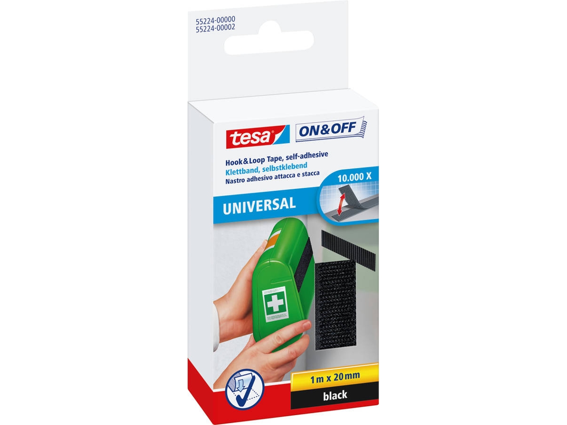 Fita Fixacao P/Colar Preto 20Mmx1M Tesa VELCRO 0