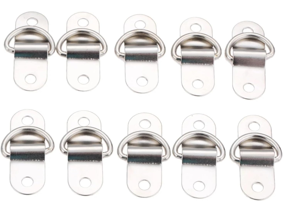 Conjunto de 10 Ganchos Metal 0 81 46 63 P 10 1 16 Mm Resistente S/MARCA