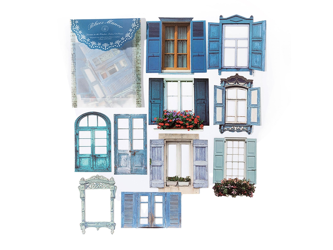 10 Peças De Adesivos Decorativos De Moldura De Janela Oca Para Diário E Scrapbooking