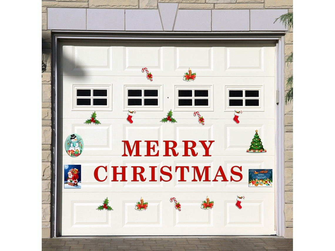 Decorações de Natal para Porta de Garagem Adesivos Magnéticos para Carro e Refrigerador Decoração Diy para Casa NEVEANCE
