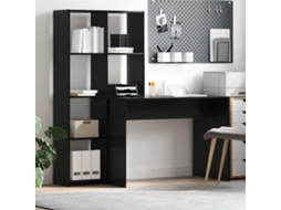 Vidaxl Mesa Carvalho Preto 138,5 X 55 X 143 Cm Derivados De Madeira