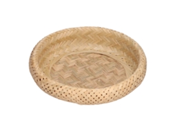 Cesta de Pão Redonda LAXISCREED de Bambu para Cozinha