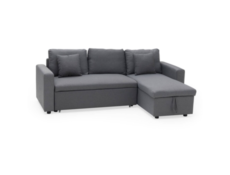 Sofás Cama HAPPY GARDEN (Tela - Cinzento 223 x 146 x 85 cm)