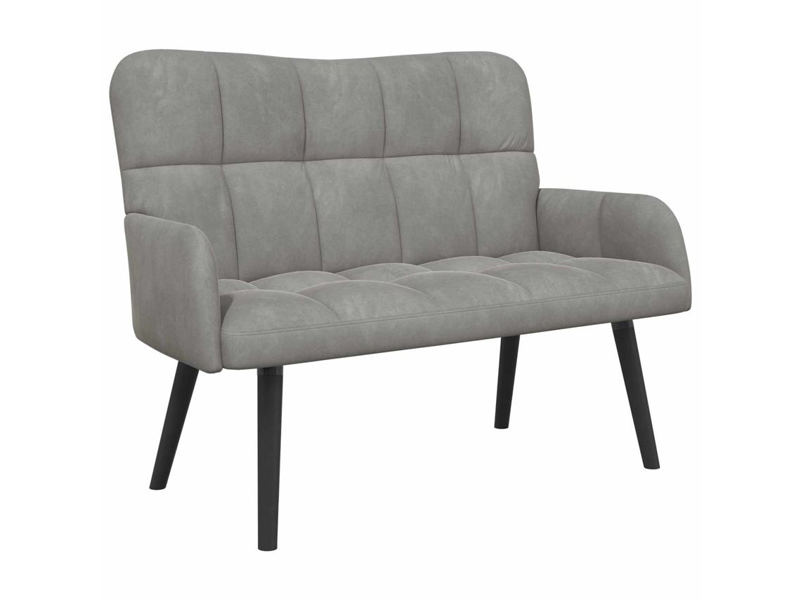 Sofá para 2 Pessoas Cinzento claro 115 X 61 X 87 Cm Veludo MAISON EXCLUSIVE (v)
