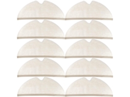 Conjunto de 10 Panos Limpeza para Xiaomi Roborock S5 S50 S51 S55 S6 Maxv Max, Cor Branca, Tamanho Único BRILVIBERA