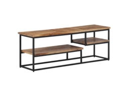 Tv Cabinet, Tv Cabinets Vidaxl Marrom Teca (110 X 30 X 39 Cm)