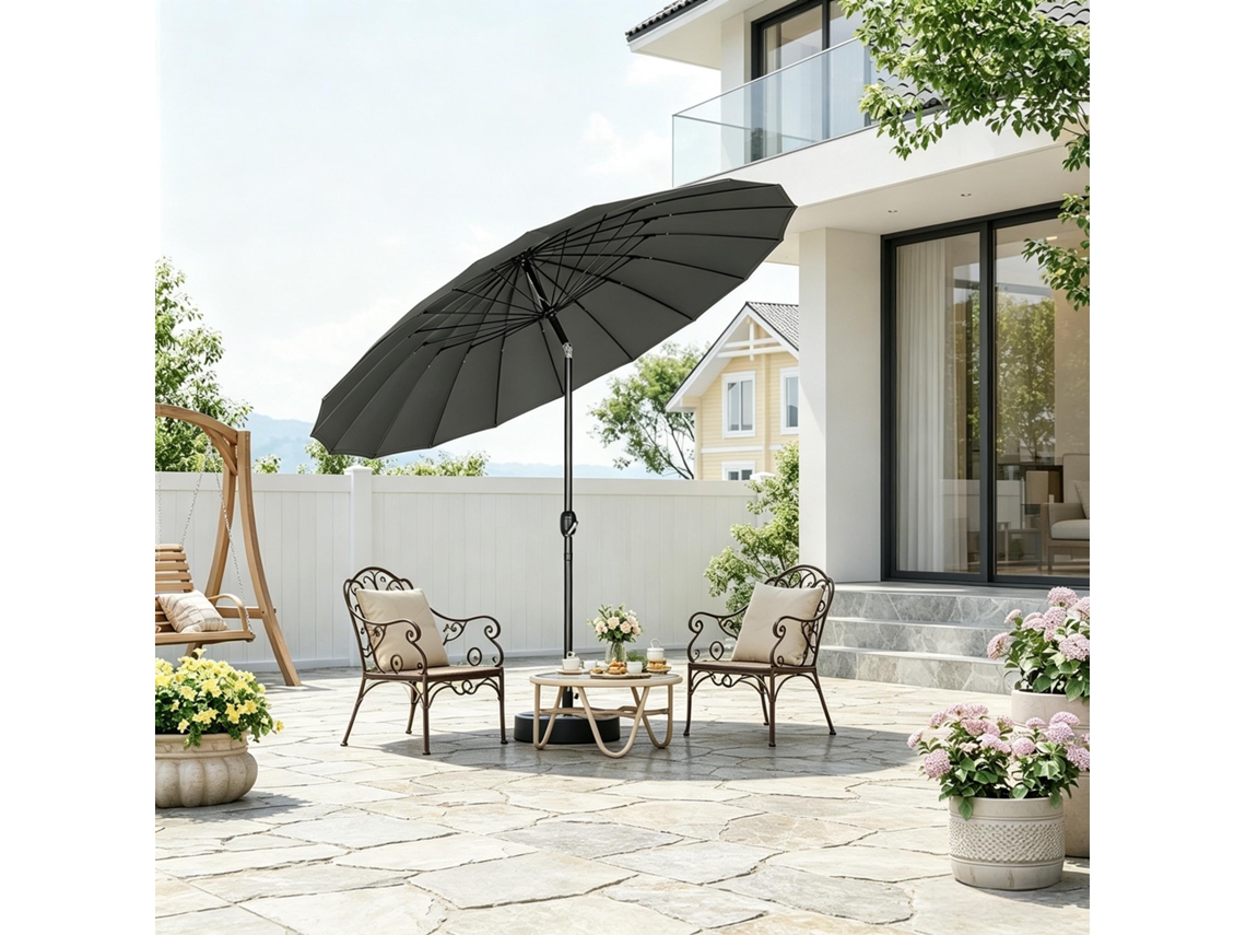 Guarda-sol Amplo Inclinável Para Terraço, Jardim E Piscina (base Não Incluída, Apenas Unidade)