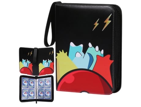 Álbum Pokémon Tcg V Reel Em Couro Pu Com Zíper | 400 Cartas | Hlx 071