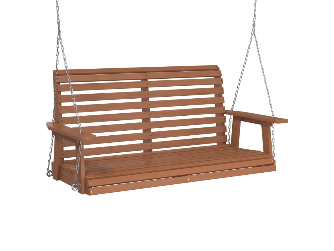 Banco baloiço de jardim VIDAXL Marrom Madeira (122.5x63x56cm)
