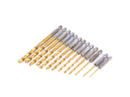 Conjunto De 13 Brocas De Aço Rápido Com Encaixe Hexagonal De 1/4" Da Laxiscreed Para Madeira, Plástico E Metal