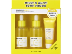 Conjunto HOLIKA HOLIKA 2 Séruns Faciais + Creme de Noite  Gold Kiwi Vita C+ (2x45ml + 20ml)