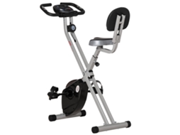 Bicicleta Estática Dobrável Com 8 Níveis De Resistência Magnética Com Assento Ajustável 43x97x109 Cm Cinzento