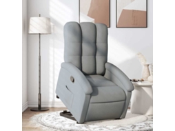 Vidaxl Poltrona Reclinável Elevatória Tecido Cinzento-claro