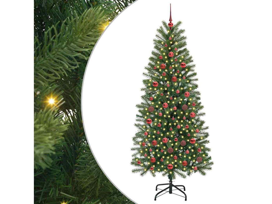Conjunto 1 Árvore Artificial Vidaxl Verde Plástico (180 Cm)