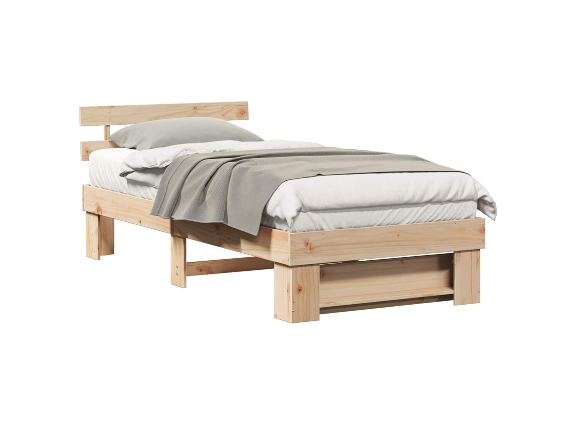 Estrutura da Cama com Cabeceira Castanho 80 X 200 Cm MAISON EXCLUSIVE