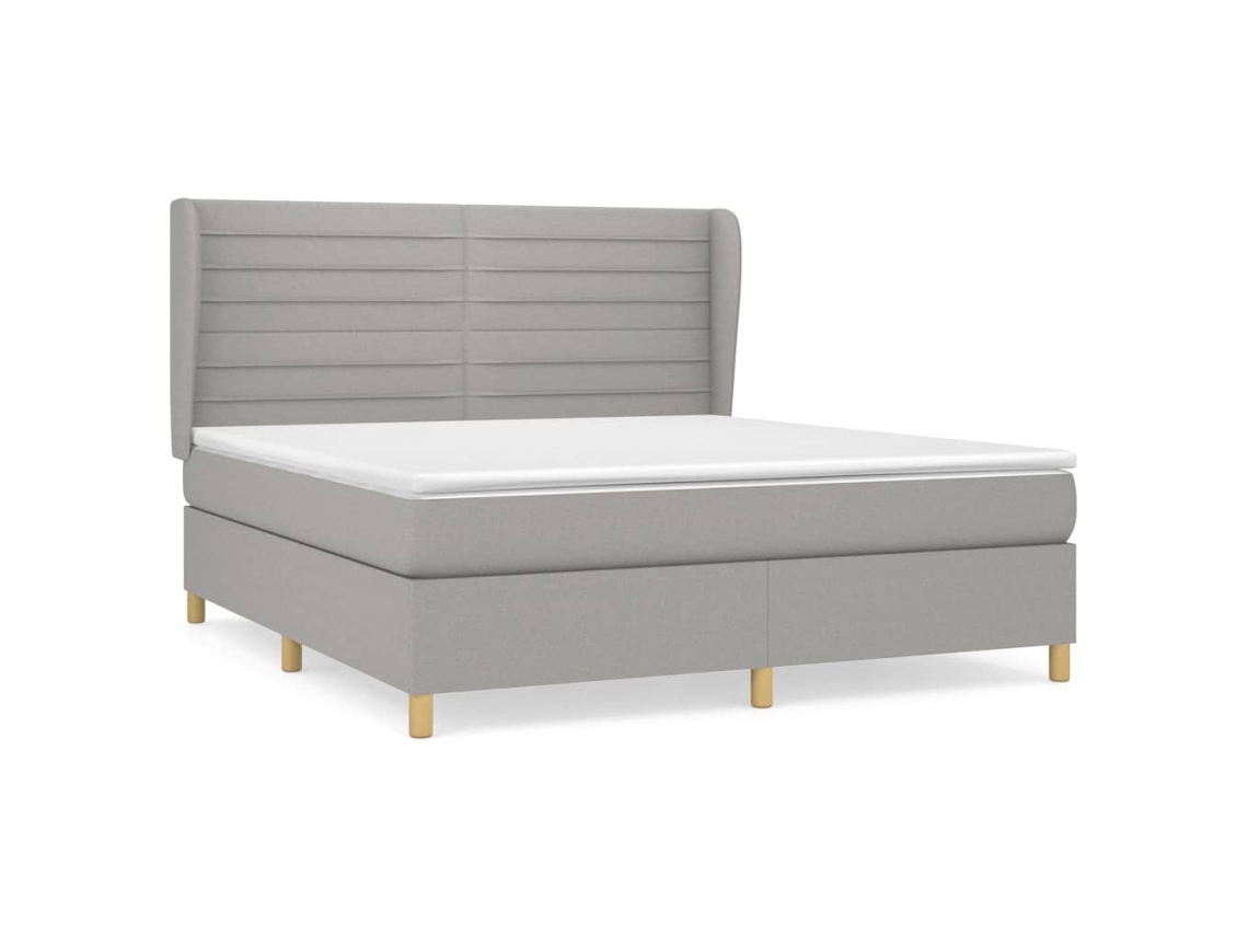 Box Spring Bed, Box Spring Beds Vidaxl Cinzeto Tecido (180 X 200 Cm)