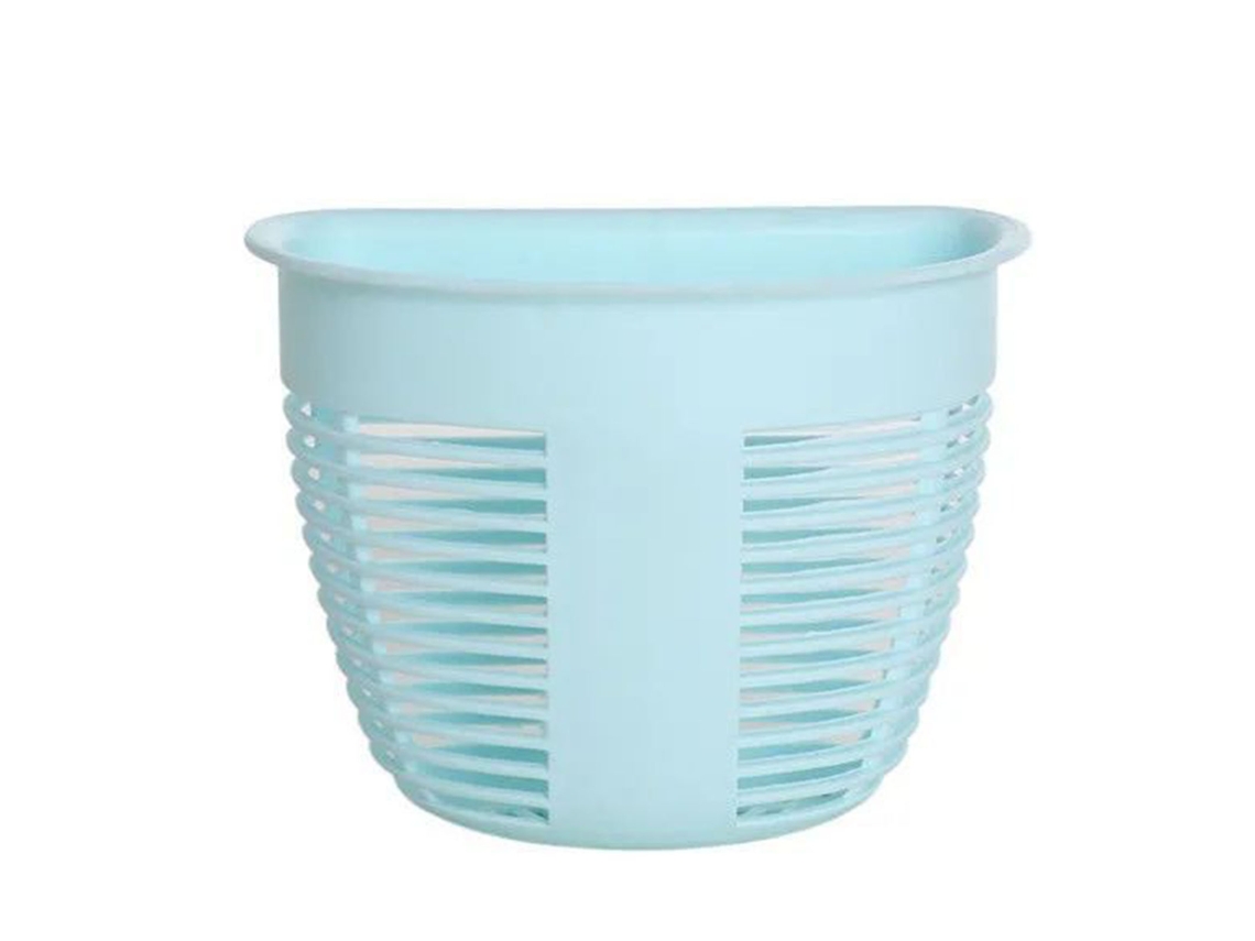 2 peças cesta de armazenamento de plástico parede hanging com drenagem para cozinha banheiro S/MARCA