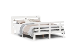 Bed Frame, Bed Frames Vidaxl Branco Madeira (160 X 200 Cm)