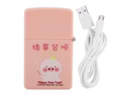 Ventilador Portátil Usb Recarregável Rosa Claro