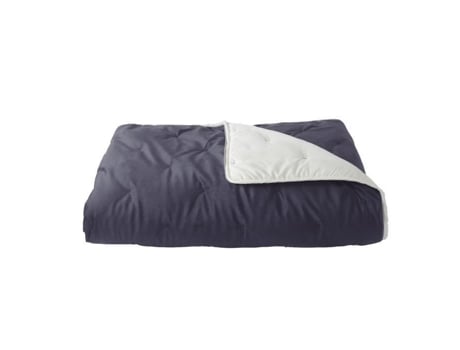 Colcha de Cama Reversível em Veludo e Microfibra Prata 150X200 Cm TOISON D'OR