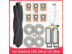 Para Dreame L10s Ultra/ L10 Ultra, Peças De Reposição: Escovas Laterais Principais, Filtros Hepa, Pano De Limpeza, Sacos De Pó._ozo