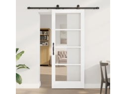 Vidaxl Porta Deslizante Orkdal 83 X 202 Cm Branco E Preto